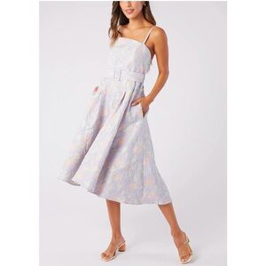 Abbey Glass Annabelle Dress in Lilac Floral Jacquard NWT XS